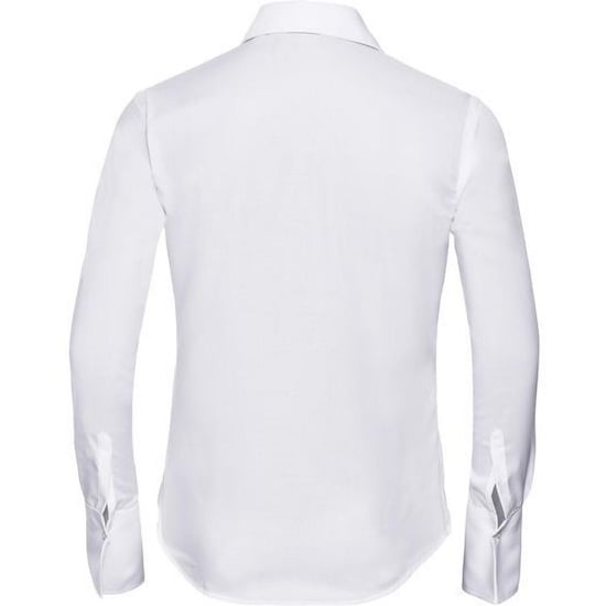 Russell Collection Ladies/Womens långärmad Ultimate Non-Iron-skjorta med lång ärm (Vit) - Image 2