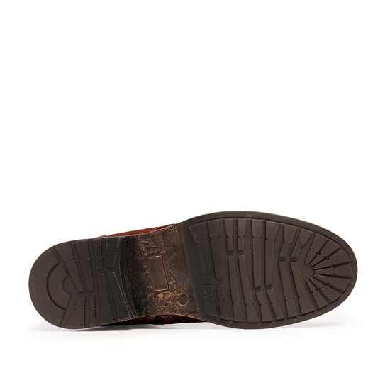 Men's Leather Cuir Boots Winter Shoes Laces in Brown