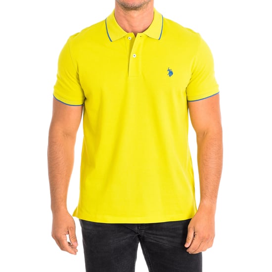 KORY Short Sleeve Polo with contrast lapel collar 64782 man