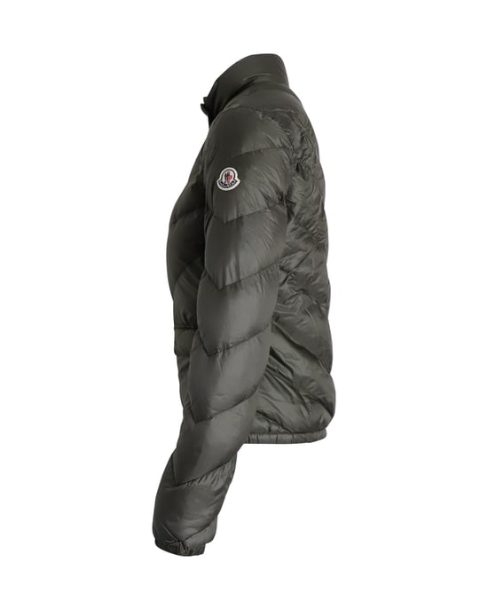 Moncler Quilted Puffer Jacket in Olive Polyamide - Image 2