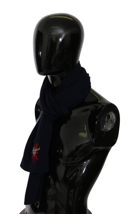 Dolce & Gabbana Herrarnas Blå #DGLovesLondon Wrap Sjal i Ullscarf - Image 4
