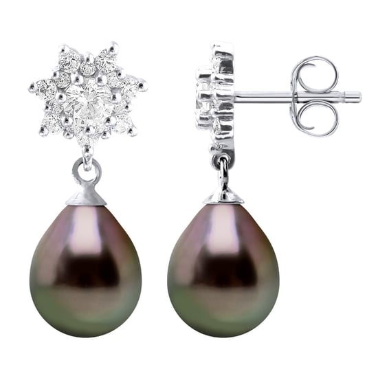 Earrings Real Cultured Tahiti Pearls Pear 8-9 mm - Image 1
