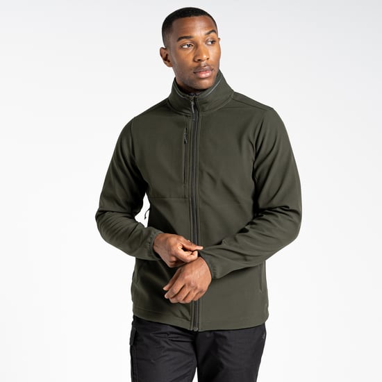 Craghoppers Mens Expert Basecamp Soft Shell Jacka (Mörk Cedargrön) - Image 3