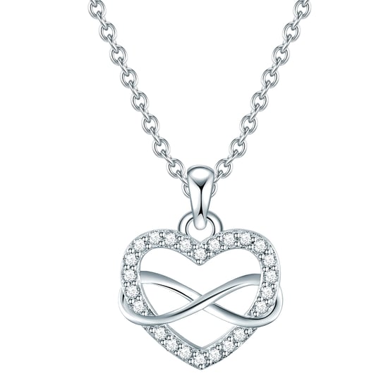 Necklace with pendant sterling silver zirconia white Rafaela Donata - Image 1