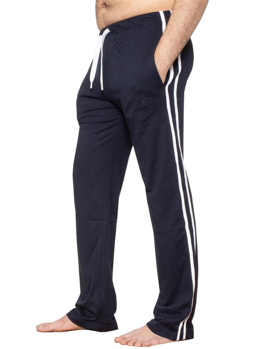 Enzo | Mens T-Shirt & Pants Loungewear Set - White/Navy