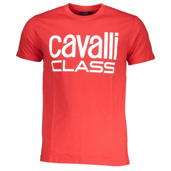 Cavalli Class Bold White Logo Red T-Shirt - Image 1