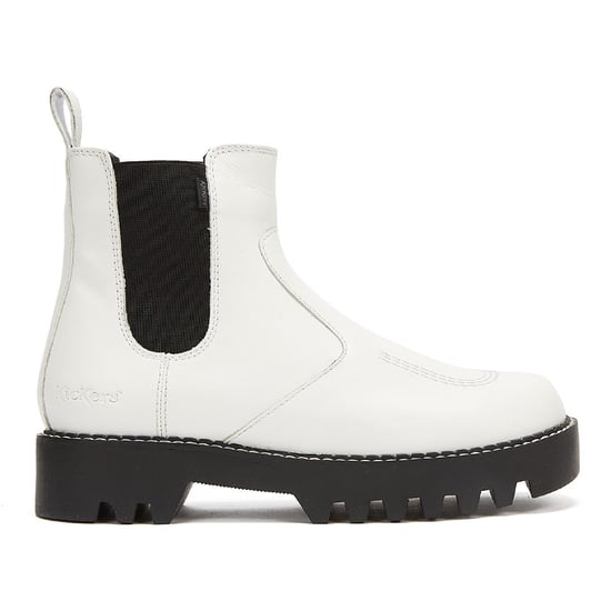 Kickers Kizziie Chelz Womens White Boots - Image 5