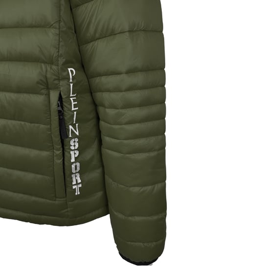 Plein Sport Plain Padded Green Jacket - Image 4