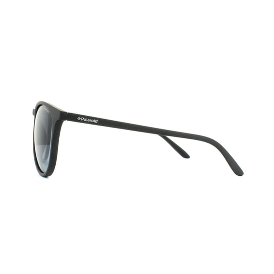 Polaroid Cat Eye Womens Matt Black Grey Gradient Polarized Sunglasses