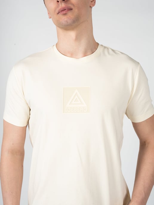 Iceberg T-Shirt C-Neck Men's Beige - Image 5