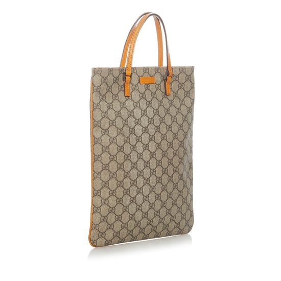 Vintage Gucci GG Supreme Tote Bag Brown - Image 2