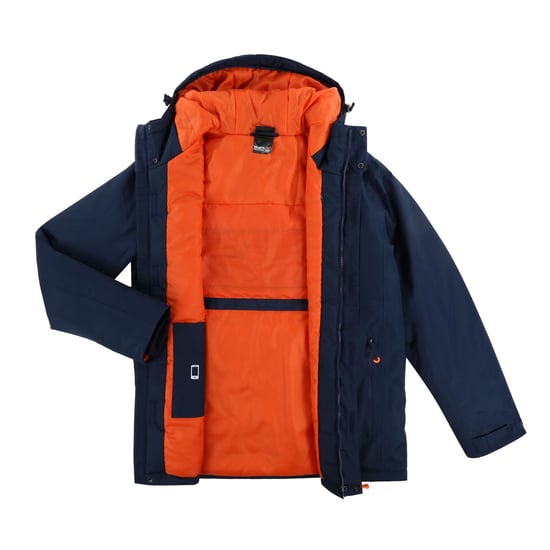 Regatta Mens Thermogen Heated Waterproof Jacket (Navy/Magma Orange)