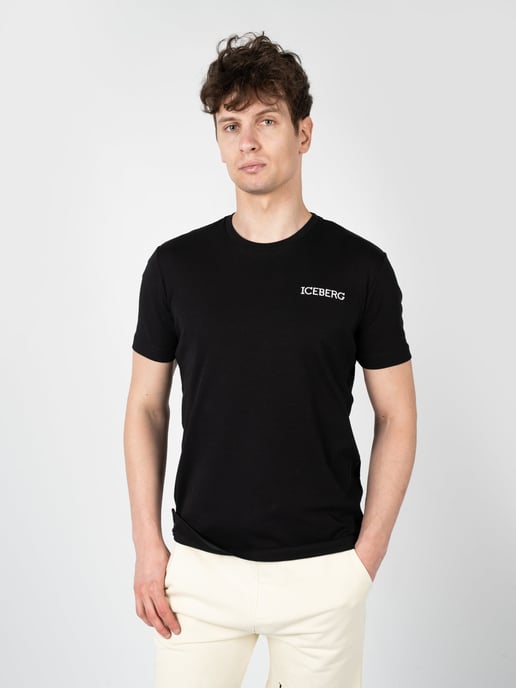 Iceberg T-Shirt C-Neck Men's Black - Image 3