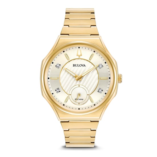 Bulova Curv Dames Horloge Goud 97P136 - Image 1