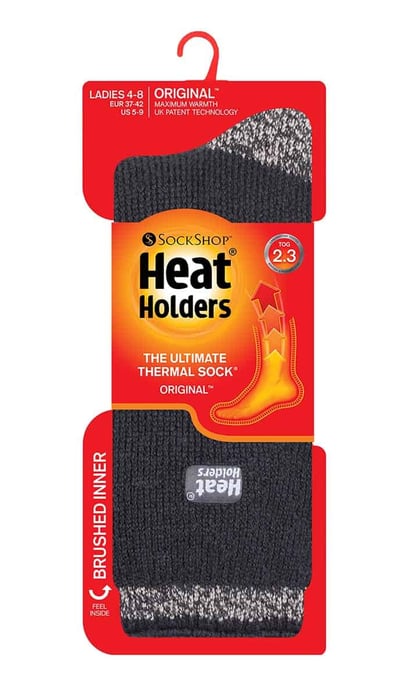 Heat Holders - Mönstrade varma termiska vinterstrumpor för damer 4-8 UK - Image 2
