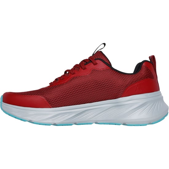 Skechers Edgeride Rekze Textile Men's Burgundy/Grey Trainers - Image 4