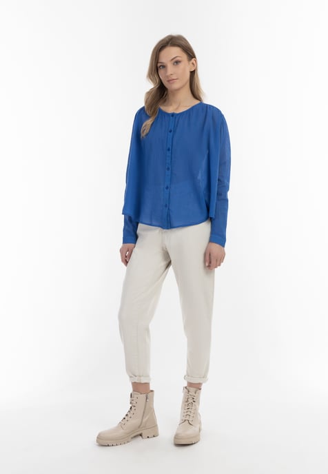 Dreimaster Bloes met lange mouwen Dames blauw - Image 2