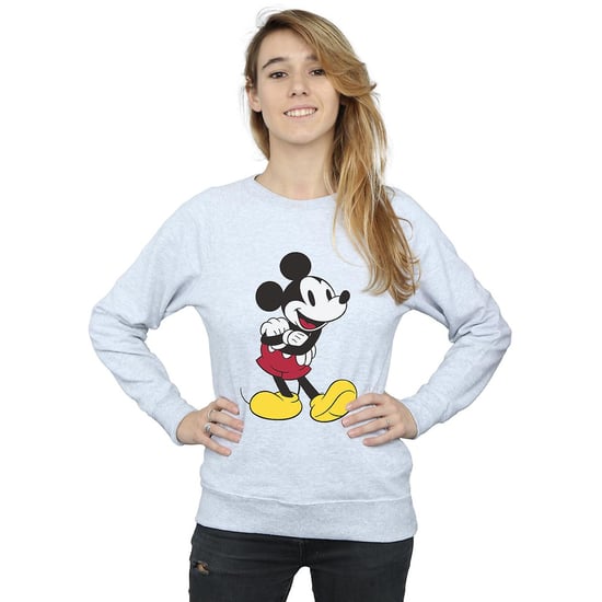 Disney Womens/Ladies Classic Mickey Mouse Sweatshirt (Heather Grey) - Image 2