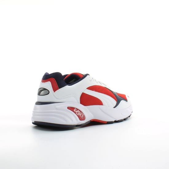 Puma Cell Viper White Red Textile Mens Lace Up Trainers 369505 03