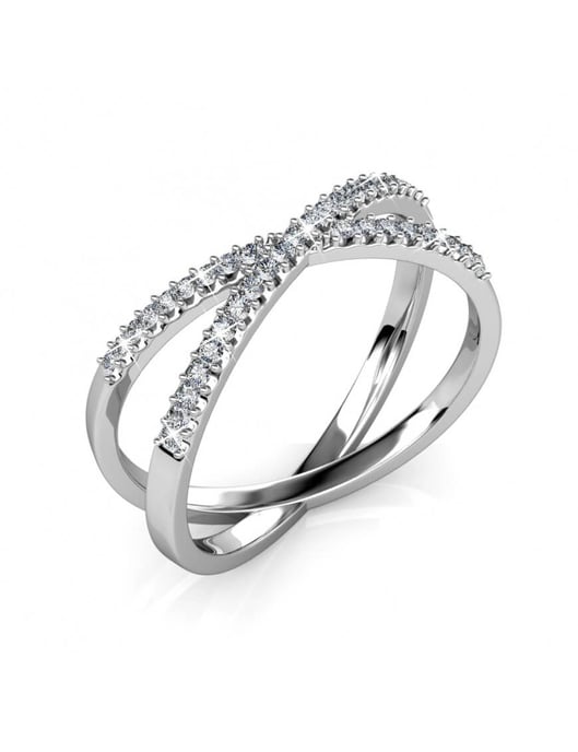 X Ring - Silver och kristall - Image 3