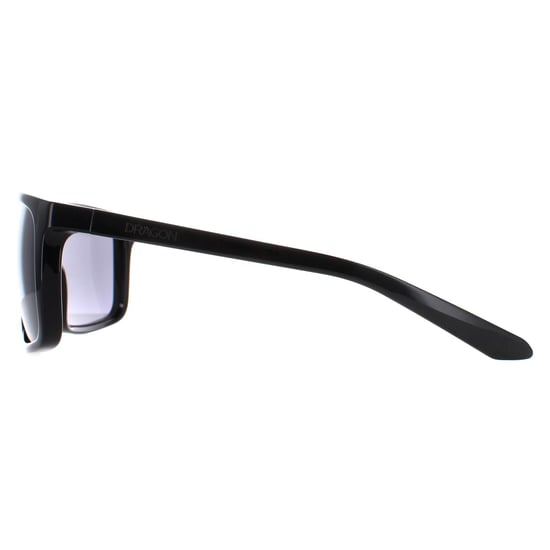 Dragon Square Mens Shiny Black Smoke Melee