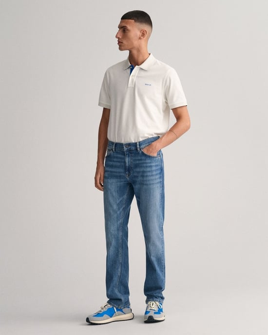 GANT regular fit short sleeve contrast piqué rugger - Image 4