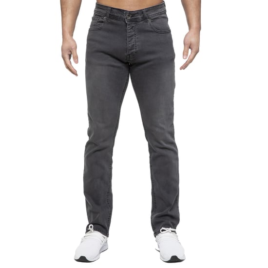 Enzo Mens Straight Fit Stretch Denim Jeans