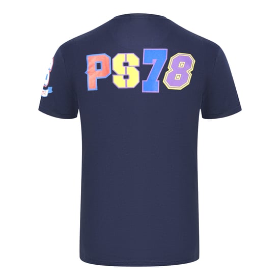 Plein Sport Multi Colour Logos Navy Blue T-Shirt - Image 2