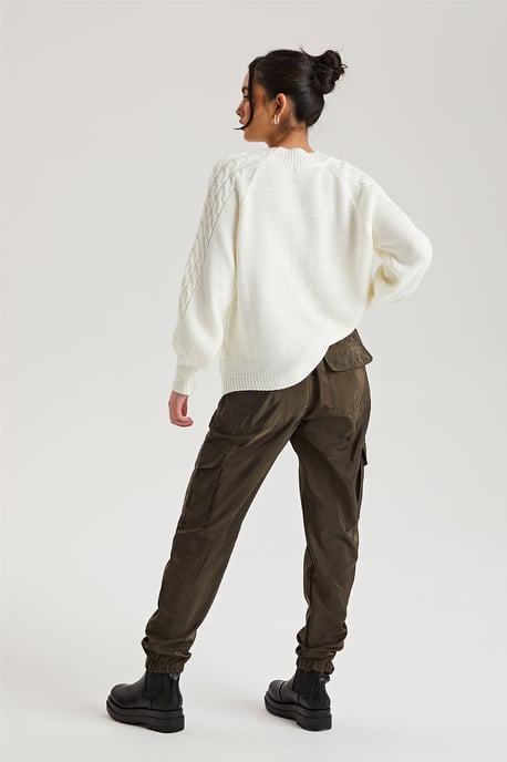 Khaki Parachute Cargo Trouser