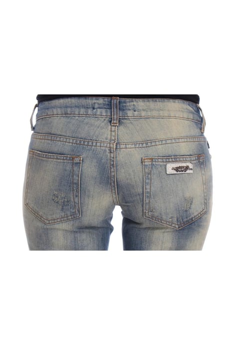 Cavalli Women's Blue Wash Cotton Slim Fit Bootcut Jeans - Image 6