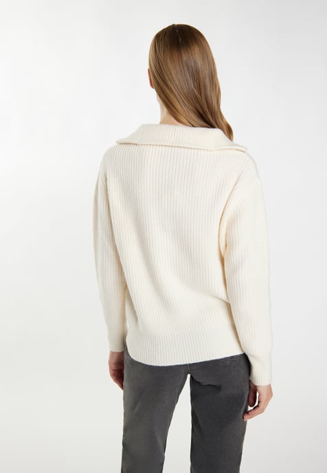 Dreimaster Knitted pullover women off-white - Image 4