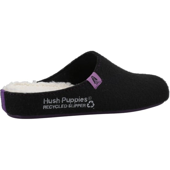 Hush Puppies The Good 90% återvunnen RPET Polyester Damskor Svart Tofflor - Image 2