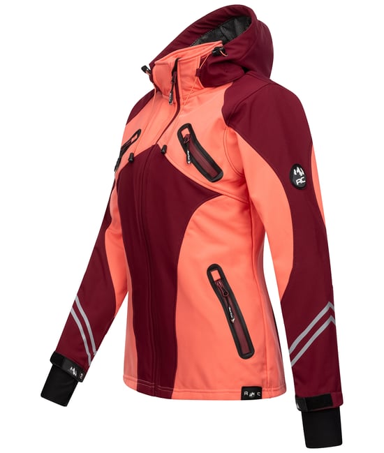 Rock Creek Softshelljacke Weinrot