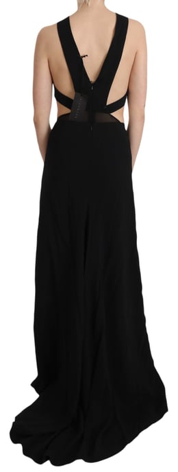 John Richmond Cutout Maxi Dress Studded Vneck - Image 3