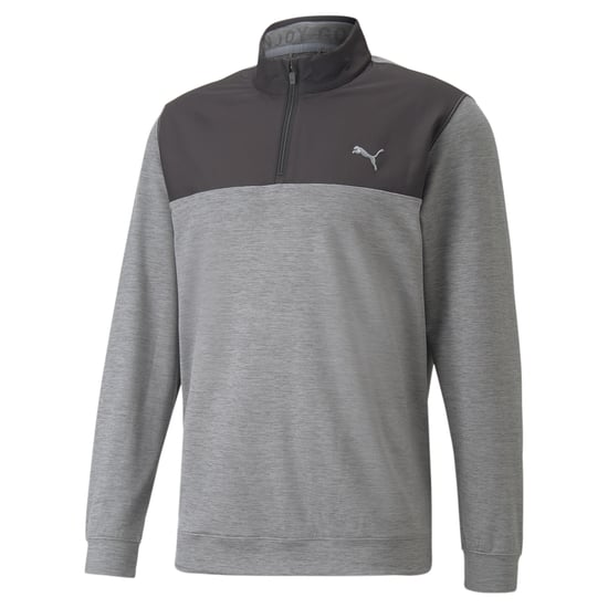 PUMA Mens Cloudspun Colourblock Quarter-Zip Golf Sweatshirt - Image 1