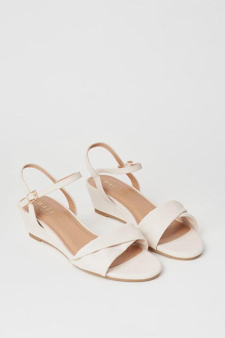 Wide Fit Ranae Soft Twist Low Wedge Heeled Sandals - Image 3