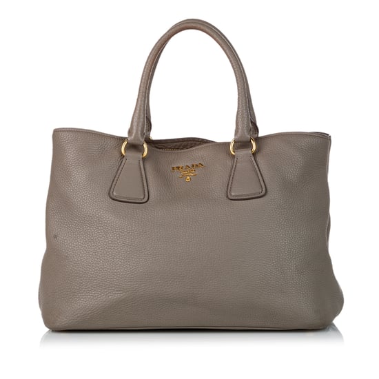 Vintage Prada Vitello Daino Satchel Gray