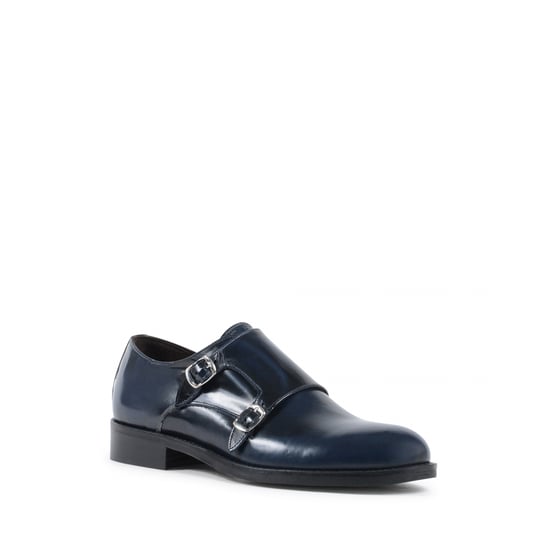 19V69 Italia Mens Double Buckle Shoe Blue 1210 MP ABRASIVATO BLUE