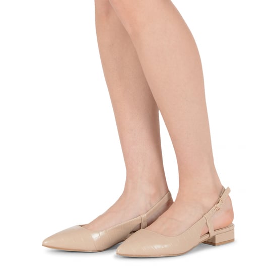 19V69 Italia Womens Slingback Ballerina Beige V81831 BEIGE