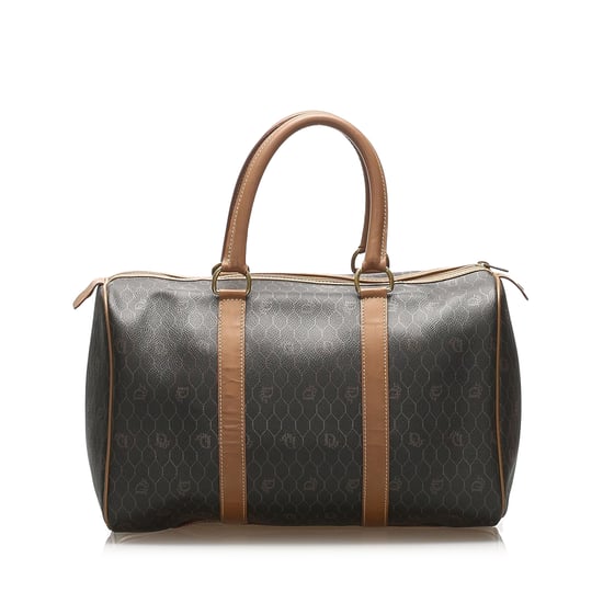 Vintage Dior Honeycomb Boston Bag Brown - Image 3