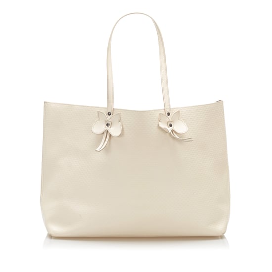Vintage Bottega Veneta Leather Tote Bag White - Image 3