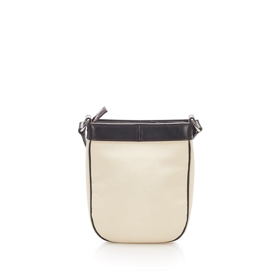Vintage Burberry Canvas Crossbody Bag White - Image 3