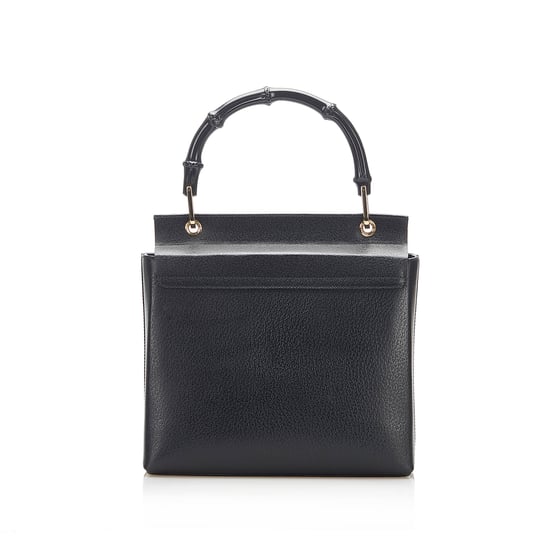 Vintage Gucci Bamboo Leather Handbag Black - Image 3