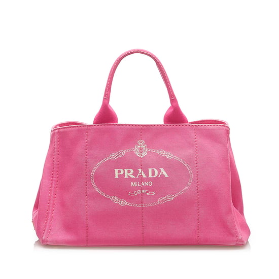Vintage Prada Canapa Logo Handbag Pink - Image 1