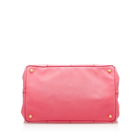 Vintage Prada Canapa Logo Canvas Satchel Pink - Image 4