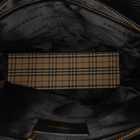 Vintage Burberry Leather Tote Bag Brown - Image 5