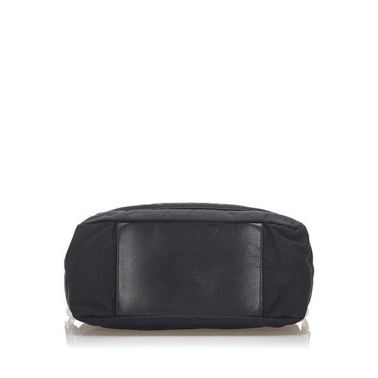 Vintage Gucci Bamboo Canvas Satchel Black - Image 4
