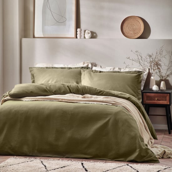 Yard Waffle Textured Duvet Cover Set