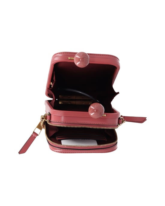 Marc Jacobs The Vanity Korsväska i Rosa Läder - Image 5