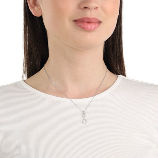 Amor chain with pendant for ladies, 925 Sterling silver, zirconia synth. | Infinity